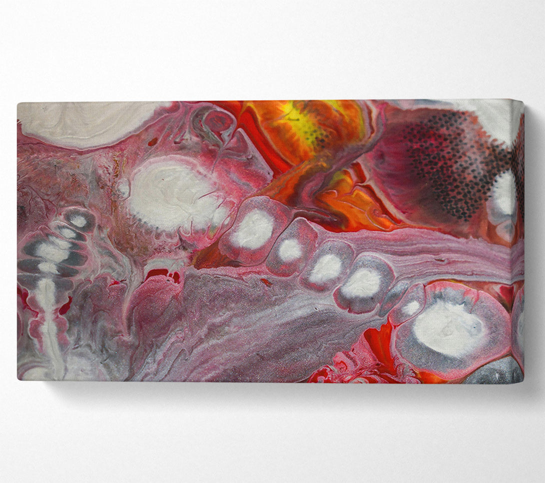  A Canvas Print of Crimson White Swirls Canvas Print