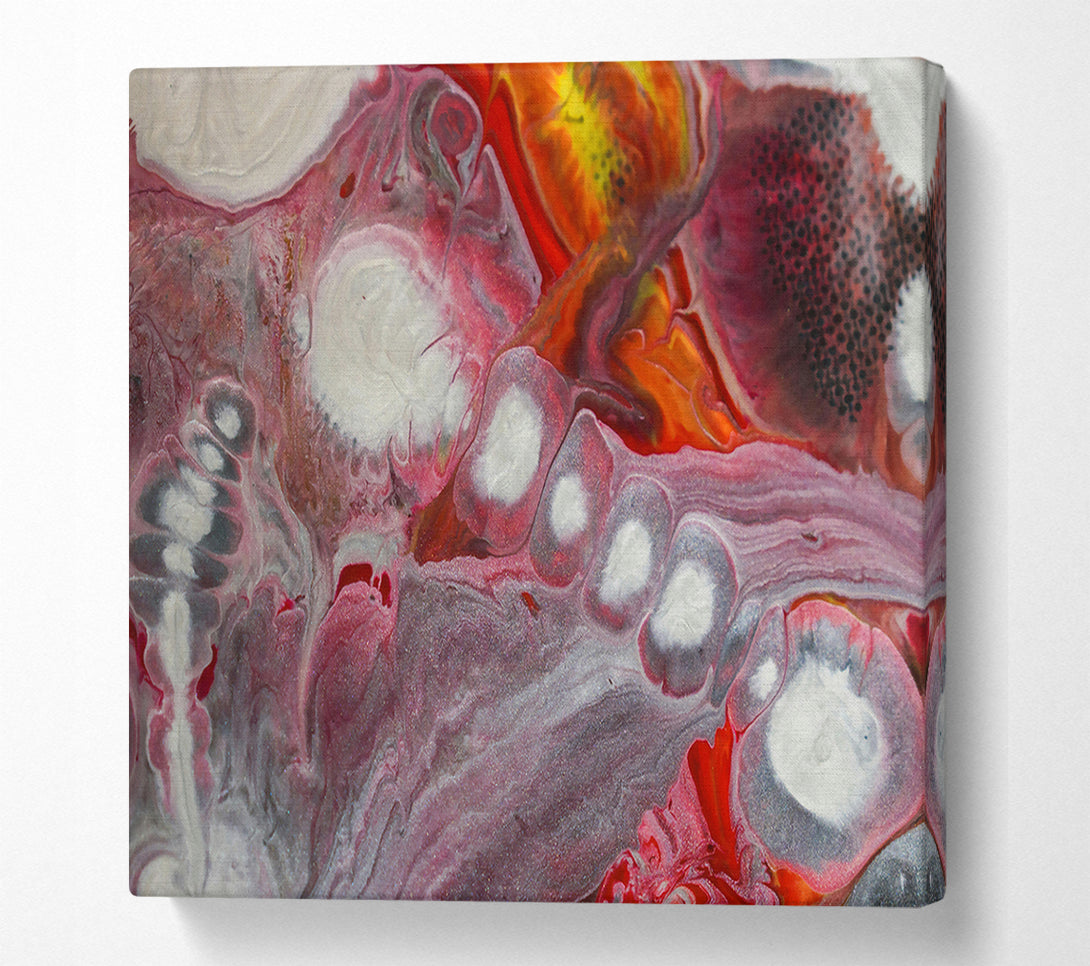 A Canvas Print of Crimson White Swirls Canvas Print