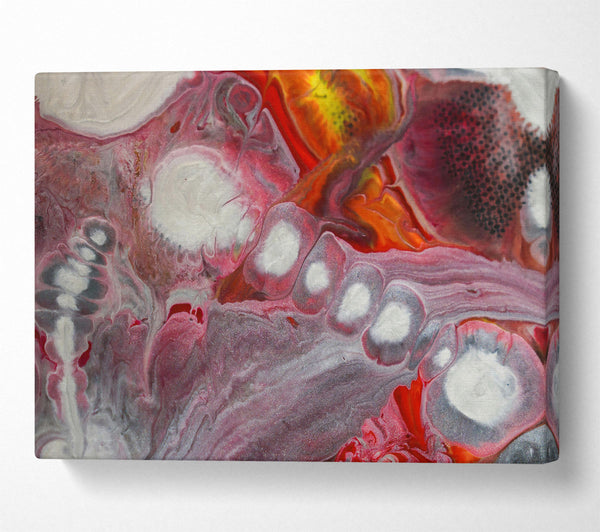  A Canvas Print of Crimson White Swirls Canvas Print