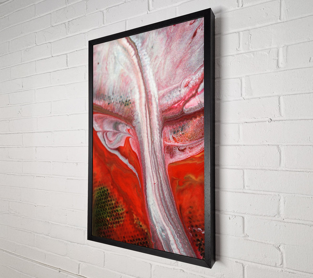 A Canvas Print of Red & White Veins Canvas Print