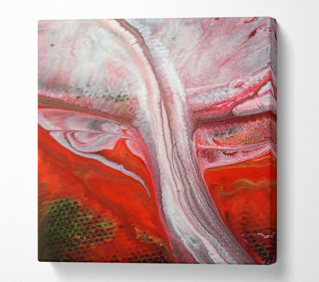 A Canvas Print of Red & White Veins Canvas Print
