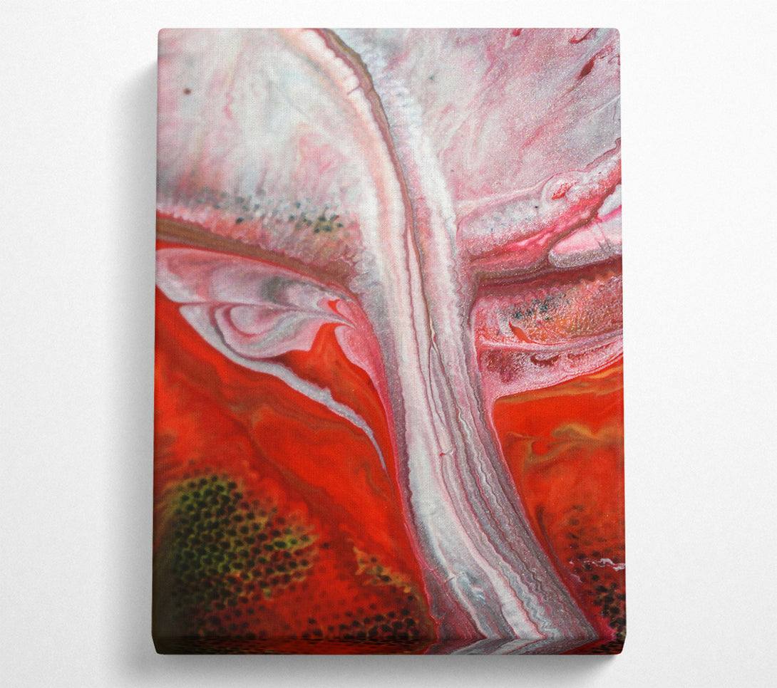  A Canvas Print of Red & White Veins Canvas Print