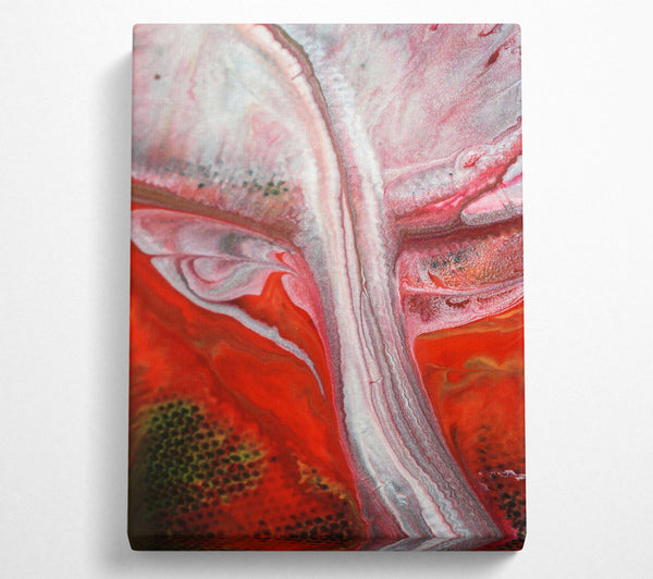  A Canvas Print of Red & White Veins Canvas Print