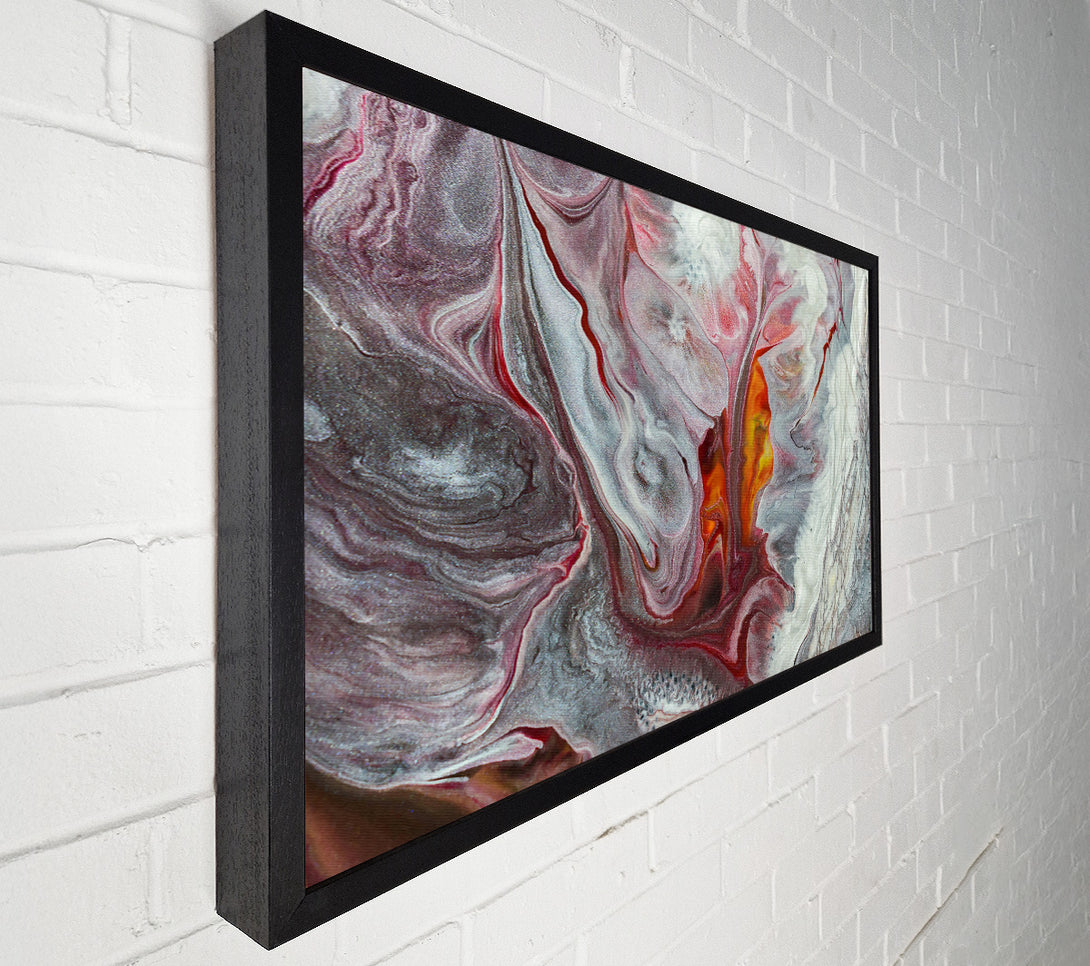 A Canvas Print of Crimson And White Swirls Canvas Print
