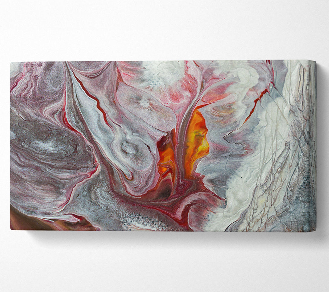  A Canvas Print of Crimson And White Swirls Canvas Print