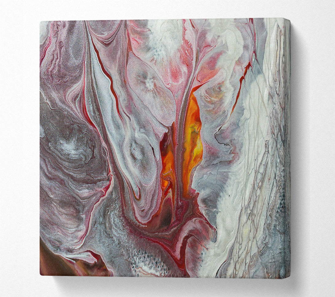  A Canvas Print of Crimson And White Swirls Canvas Print