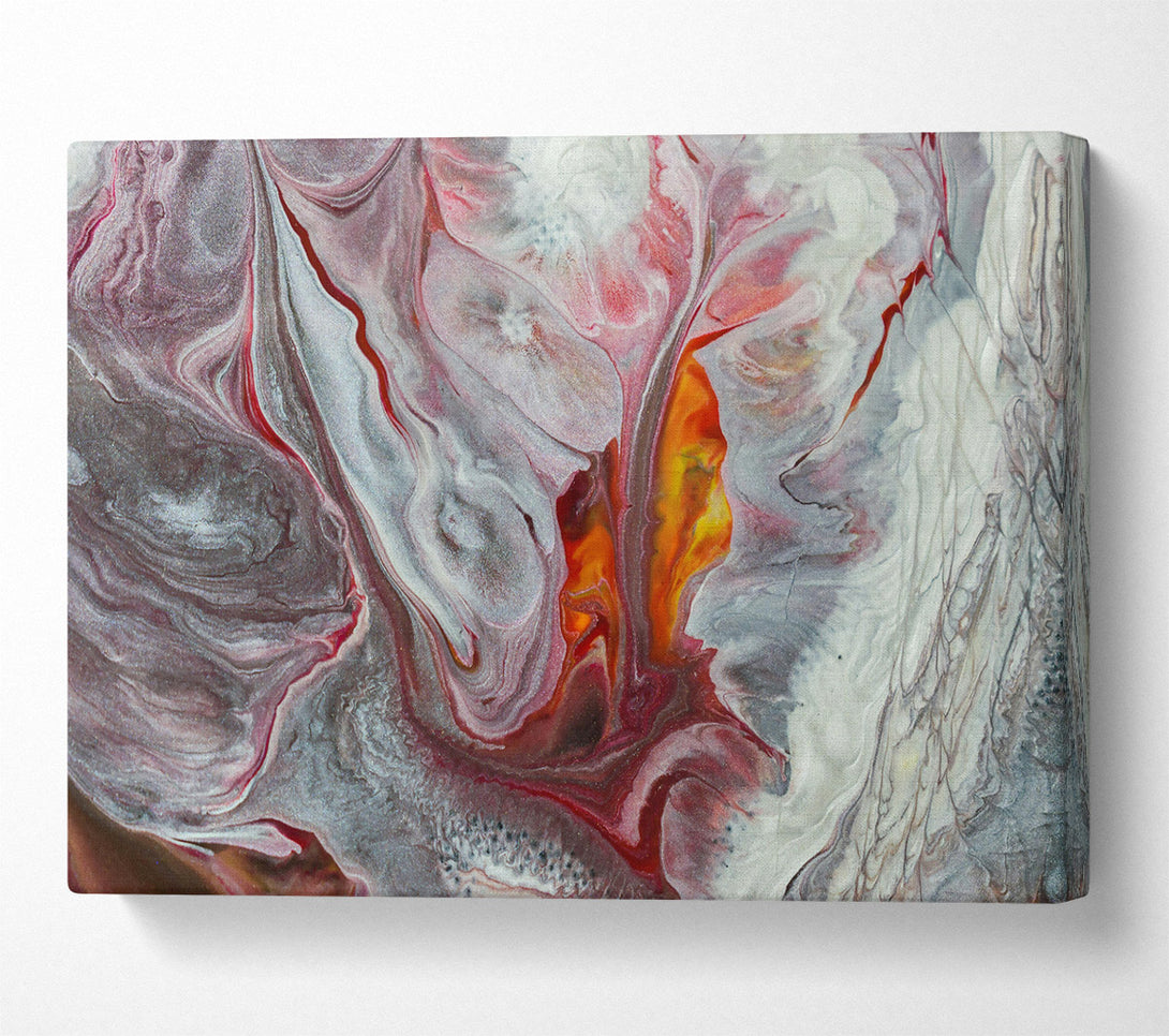  A Canvas Print of Crimson And White Swirls Canvas Print