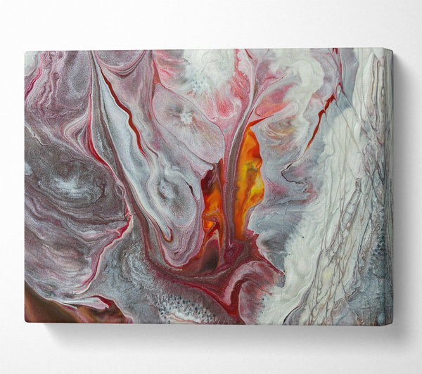  A Canvas Print of Crimson And White Swirls Canvas Print