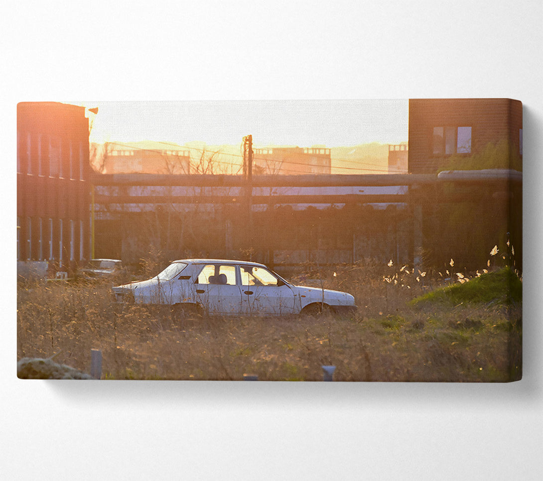  A Canvas Print of Golden Hour Abandonment Canvas Print