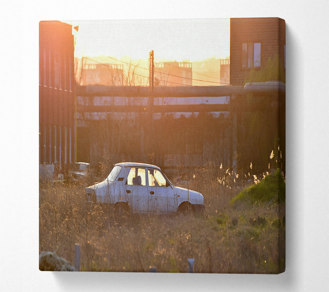  A Canvas Print of Golden Hour Abandonment Canvas Print