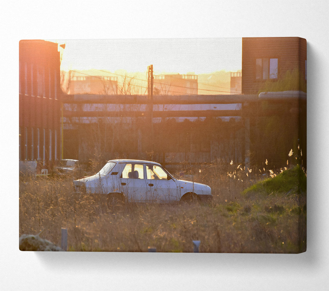  A Canvas Print of Golden Hour Abandonment Canvas Print