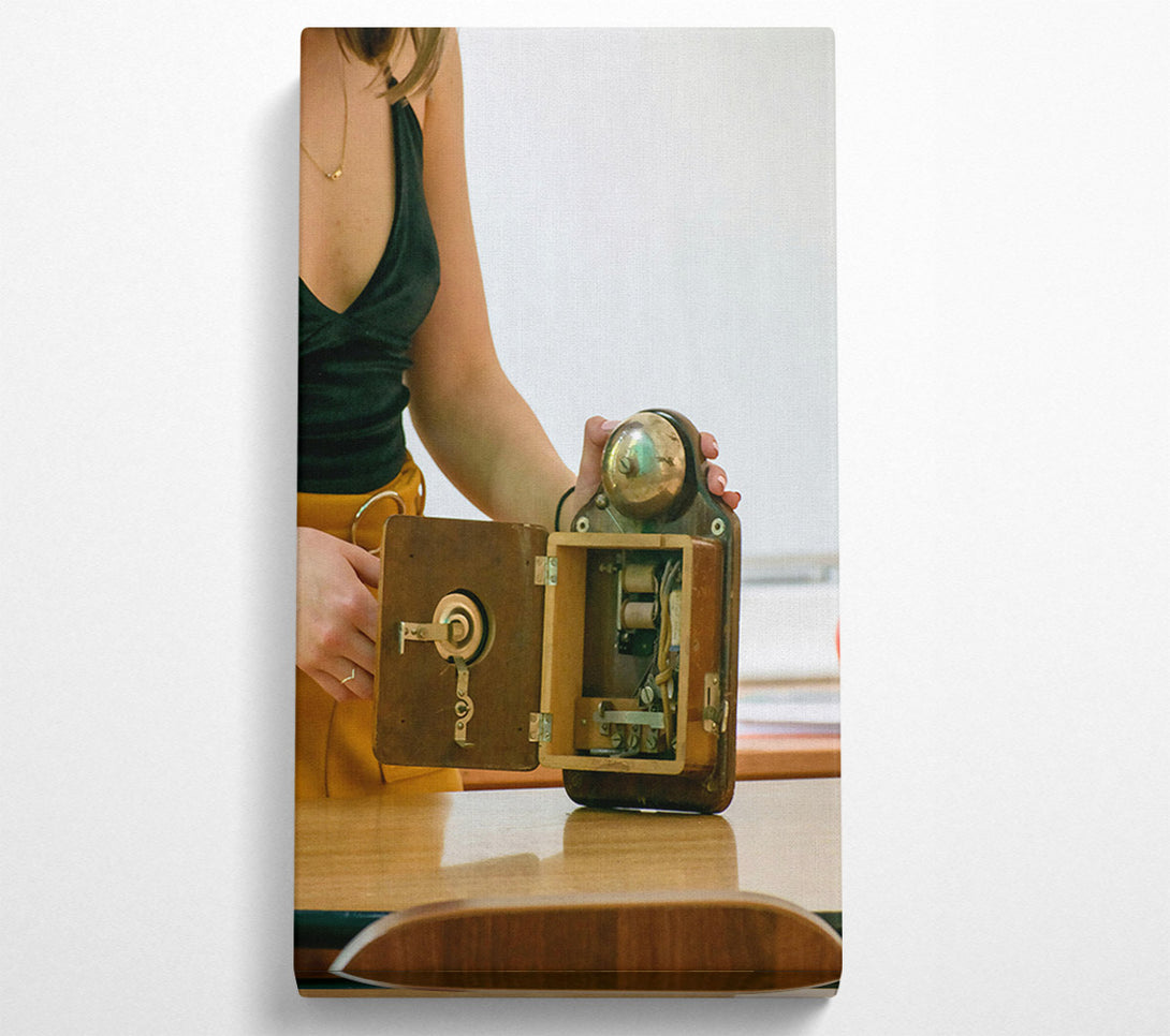  A Canvas Print of Brass Bell Interior Canvas Wall Art