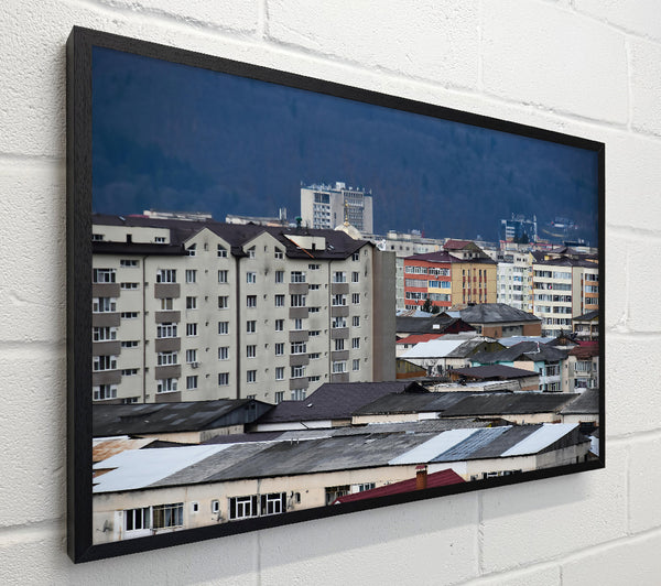 Grey Cityscape Skyline