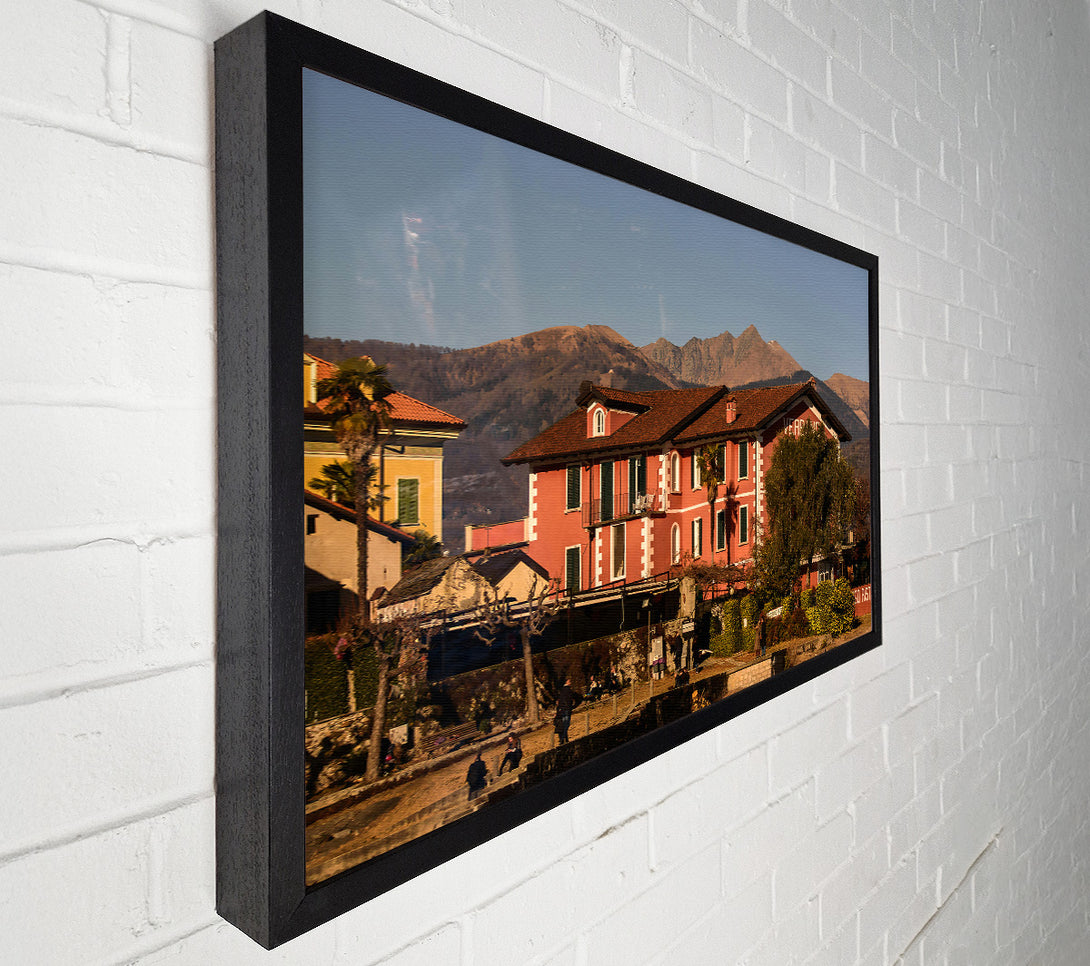  A Canvas Print of The Pink Italian Villa Canvas Art