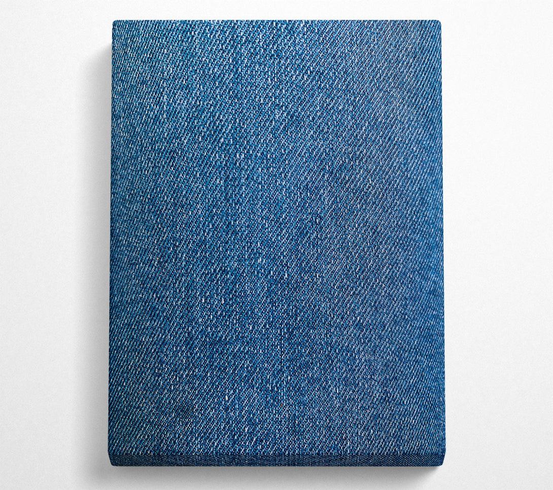  A Canvas Print of Indigo Denim Weave Canvas Wall Art