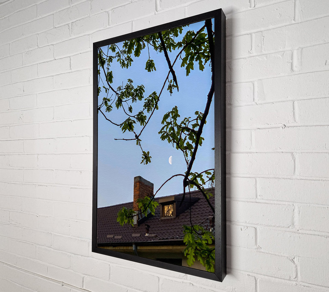 A Canvas Print of Green Moon Roof Canvas Wall Art