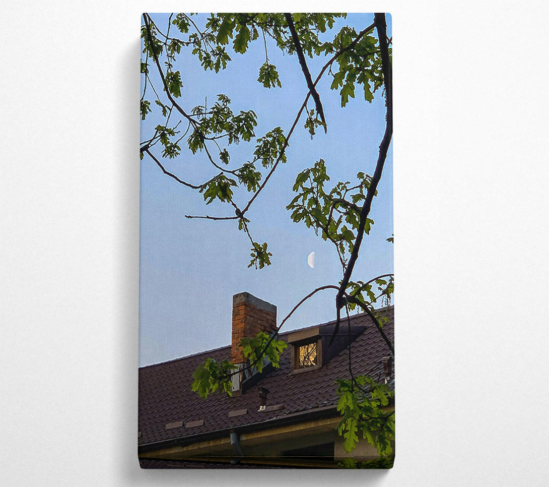  A Canvas Print of Green Moon Roof Canvas Wall Art