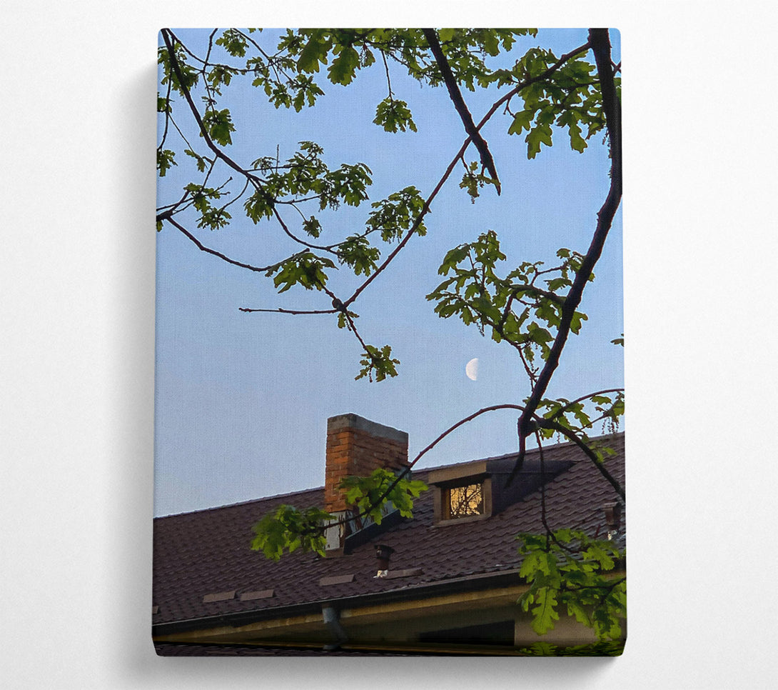  A Canvas Print of Green Moon Roof Canvas Wall Art