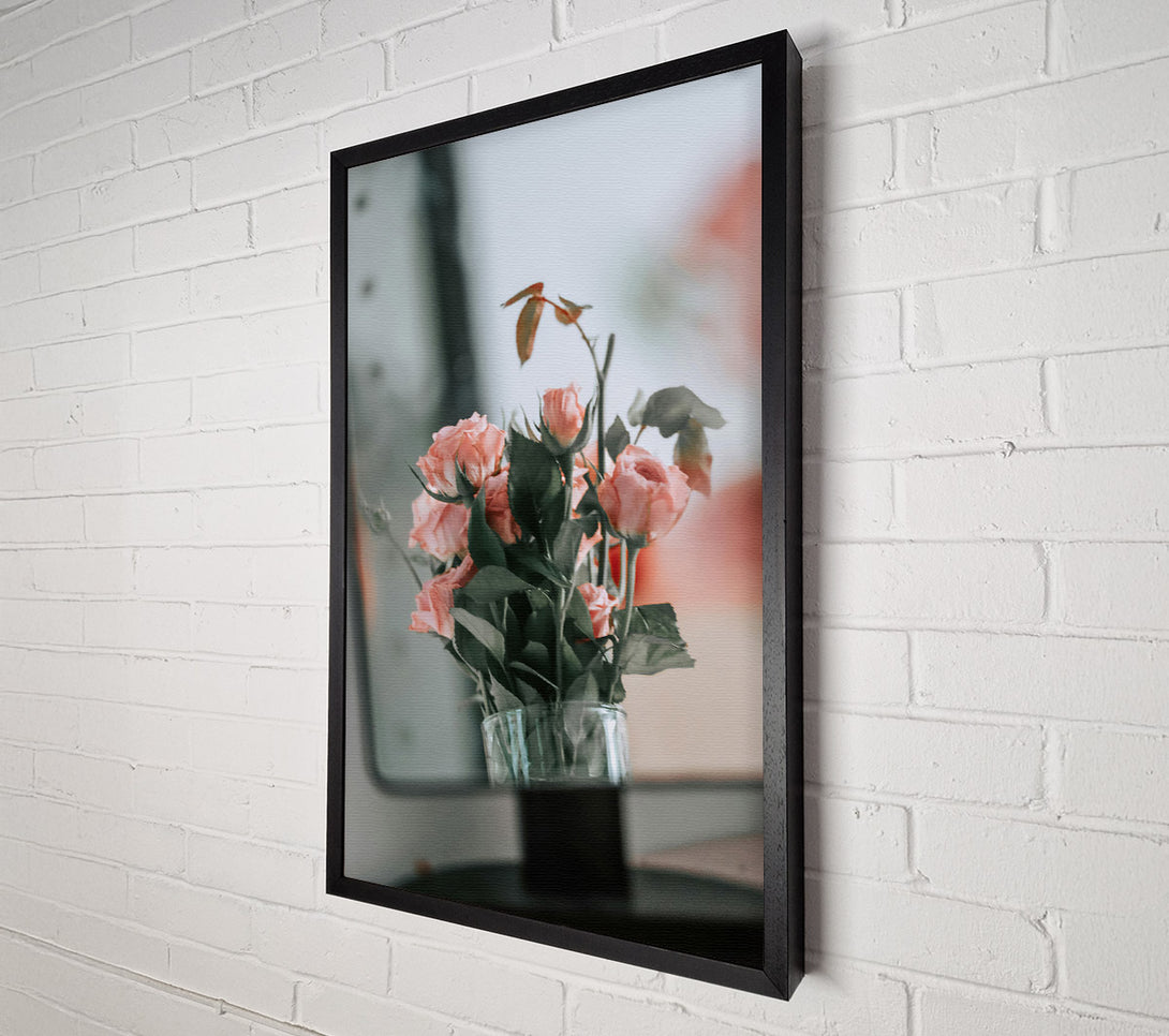  A Canvas Print of Blush Rose Reflection Canvas Art