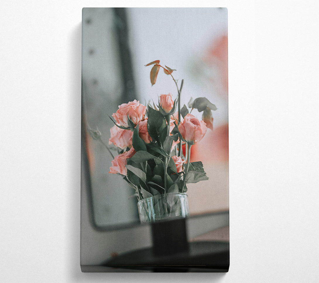  A Canvas Print of Blush Rose Reflection Canvas Art