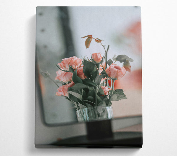  A Canvas Print of Blush Rose Reflection Canvas Art
