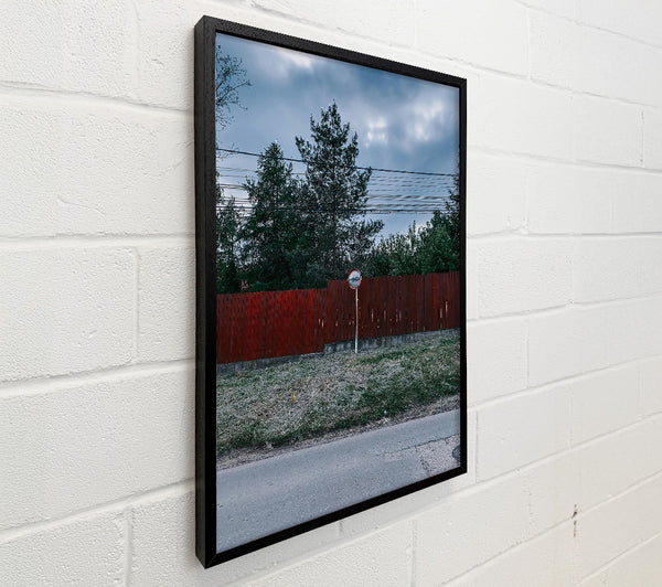 Red Fence Reflection