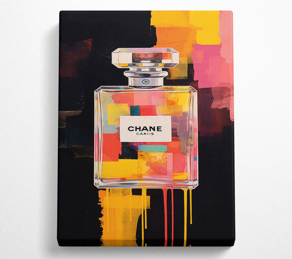  A Canvas Print of Perfume Bottle Patches Canvas Print
