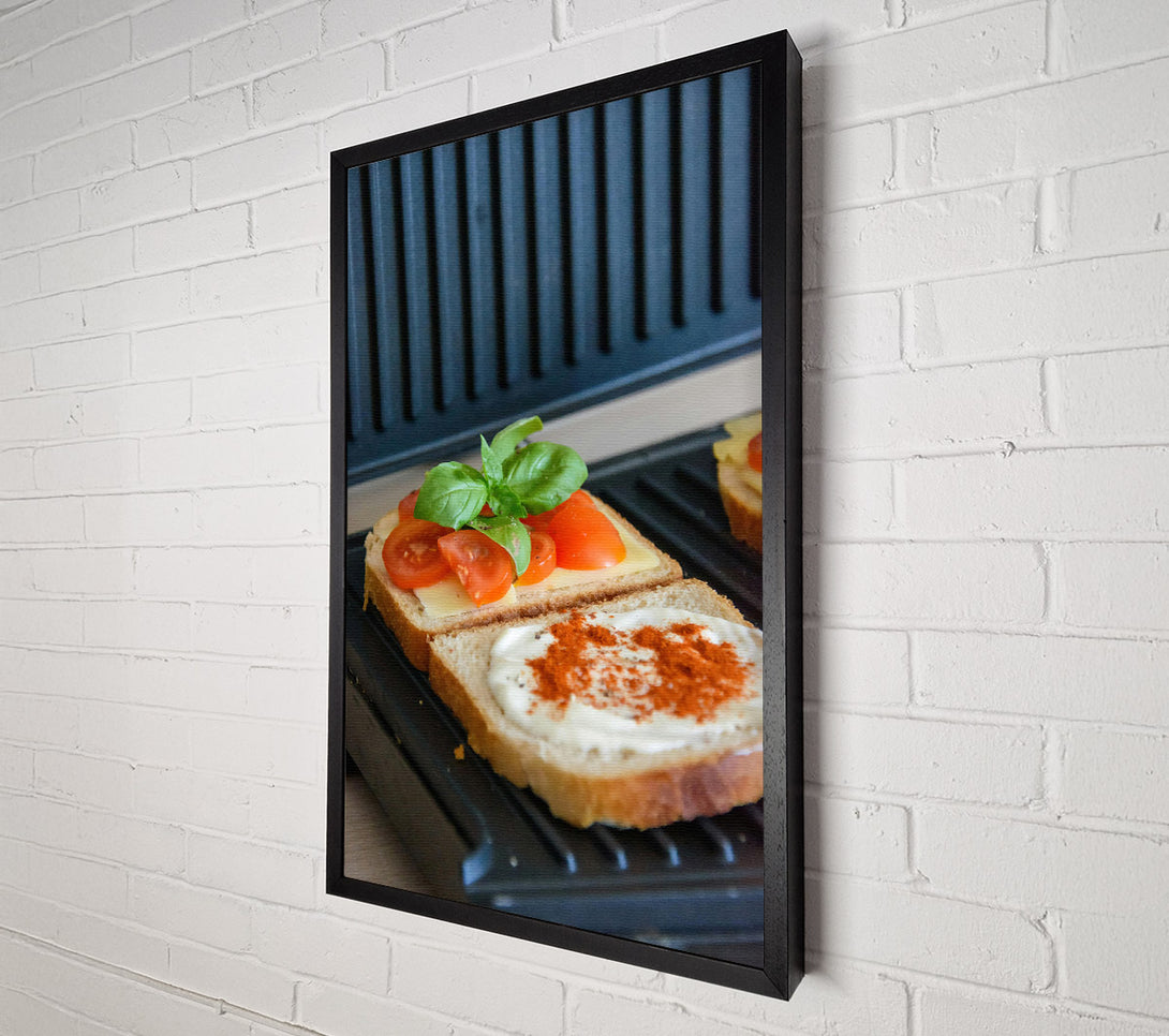  A Canvas Print of Red & White Grilled Cheese Canvas Wall Art