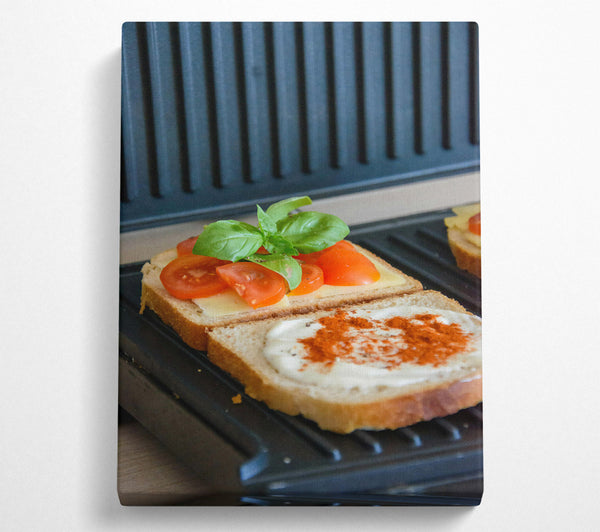  A Canvas Print of Red & White Grilled Cheese Canvas Wall Art