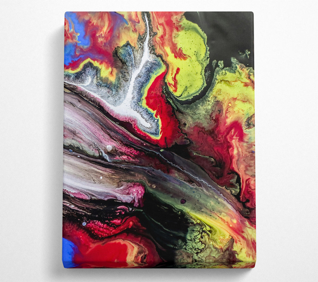  A Canvas Print of Crimson Swirls Of Fire Canvas Art