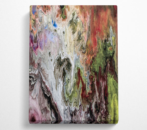  A Canvas Print of White And Green Flow Canvas Print