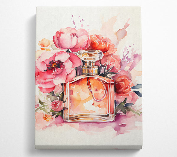  A Canvas Print of Perfume Flowers Watercolour Canvas Wall Art