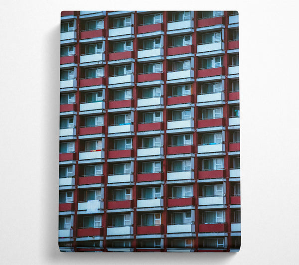  A Canvas Print of Red Balconies' View Canvas Print
