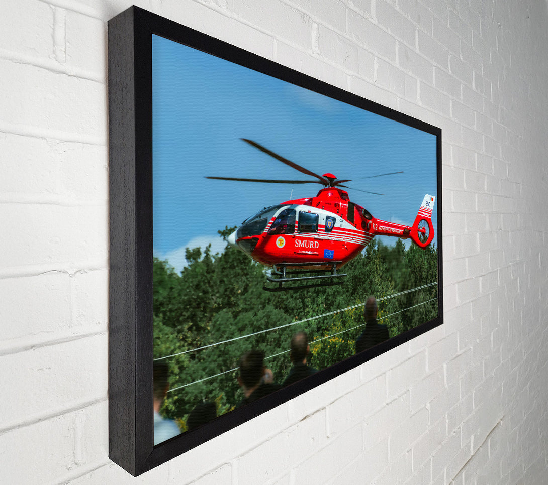  A Canvas Print of Red Rescue Rise Canvas Print