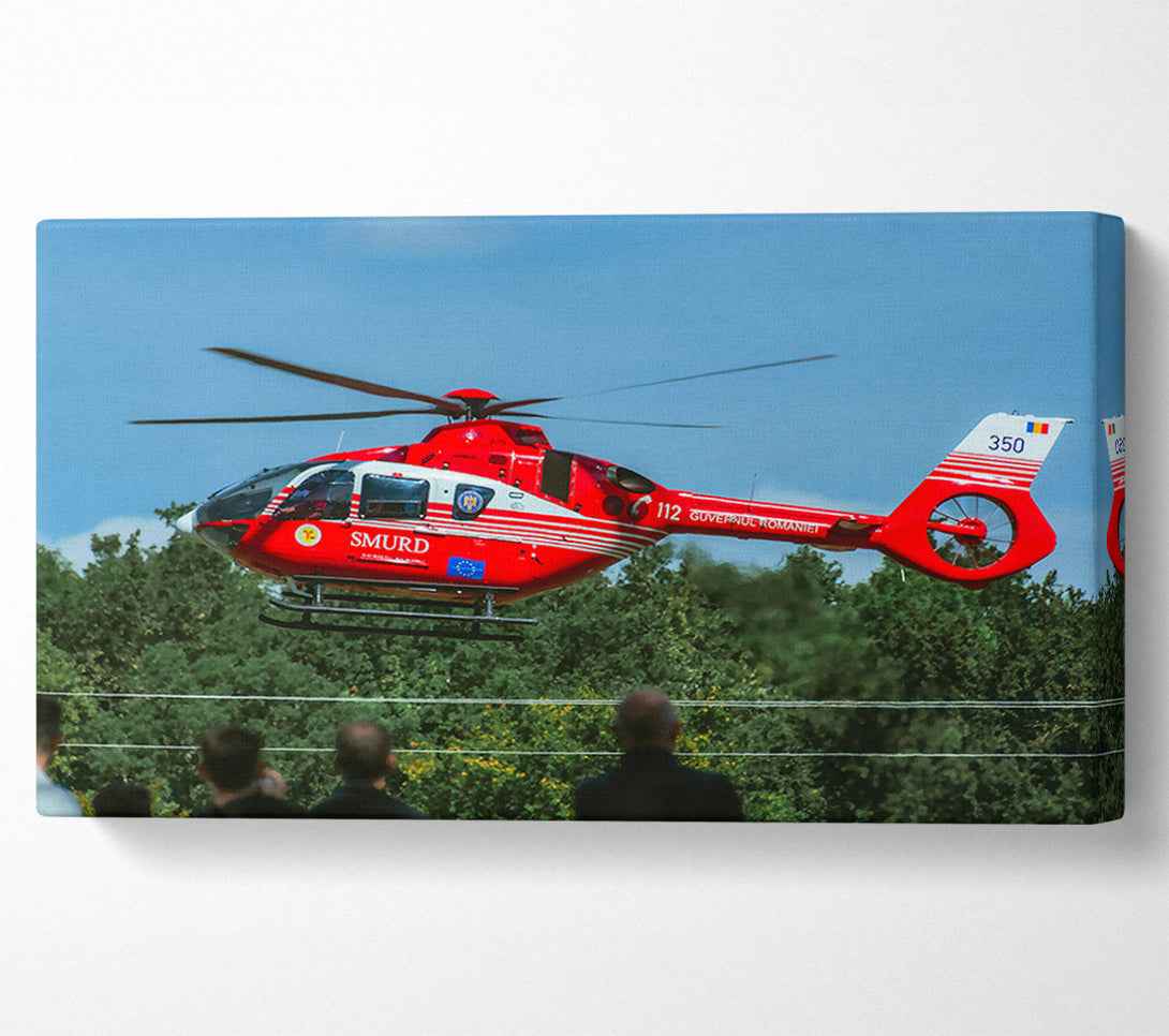  A Canvas Print of Red Rescue Rise Canvas Print