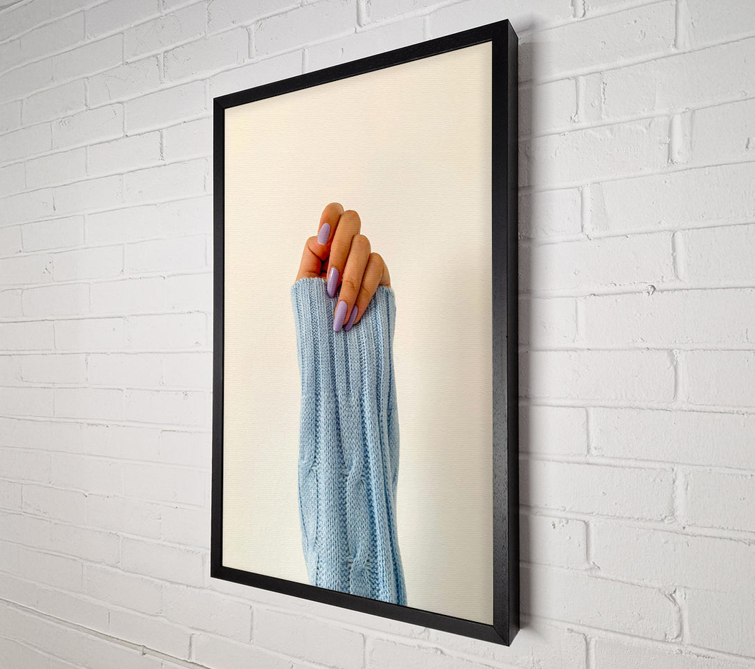  A Canvas Print of Lavender Knit Embrace Canvas Art