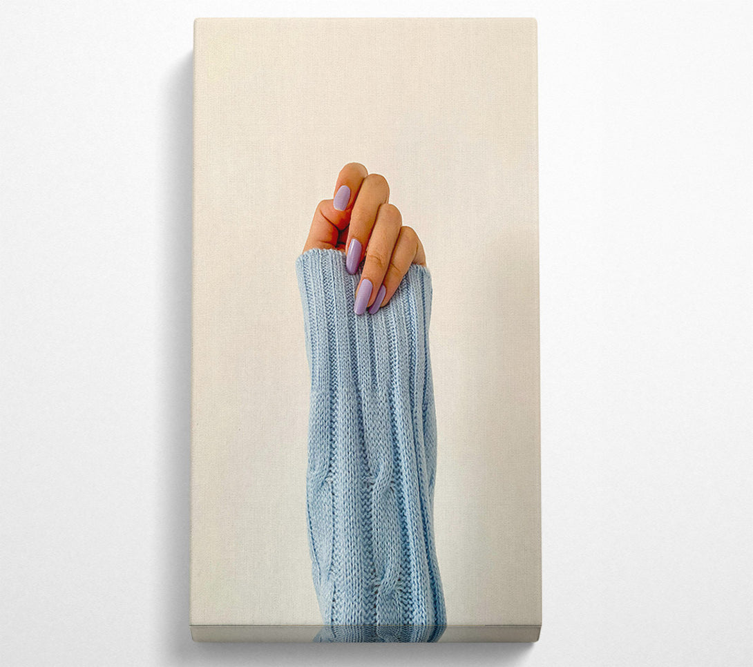  A Canvas Print of Lavender Knit Embrace Canvas Art