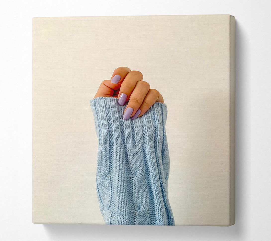  A Canvas Print of Lavender Knit Embrace Canvas Art