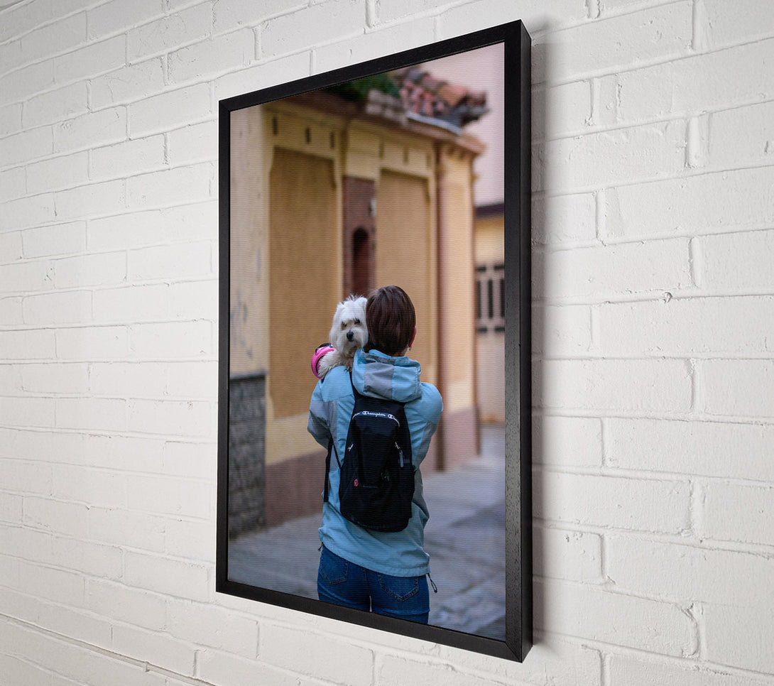  A Canvas Print of Blue Backpack Buddy Canvas Print