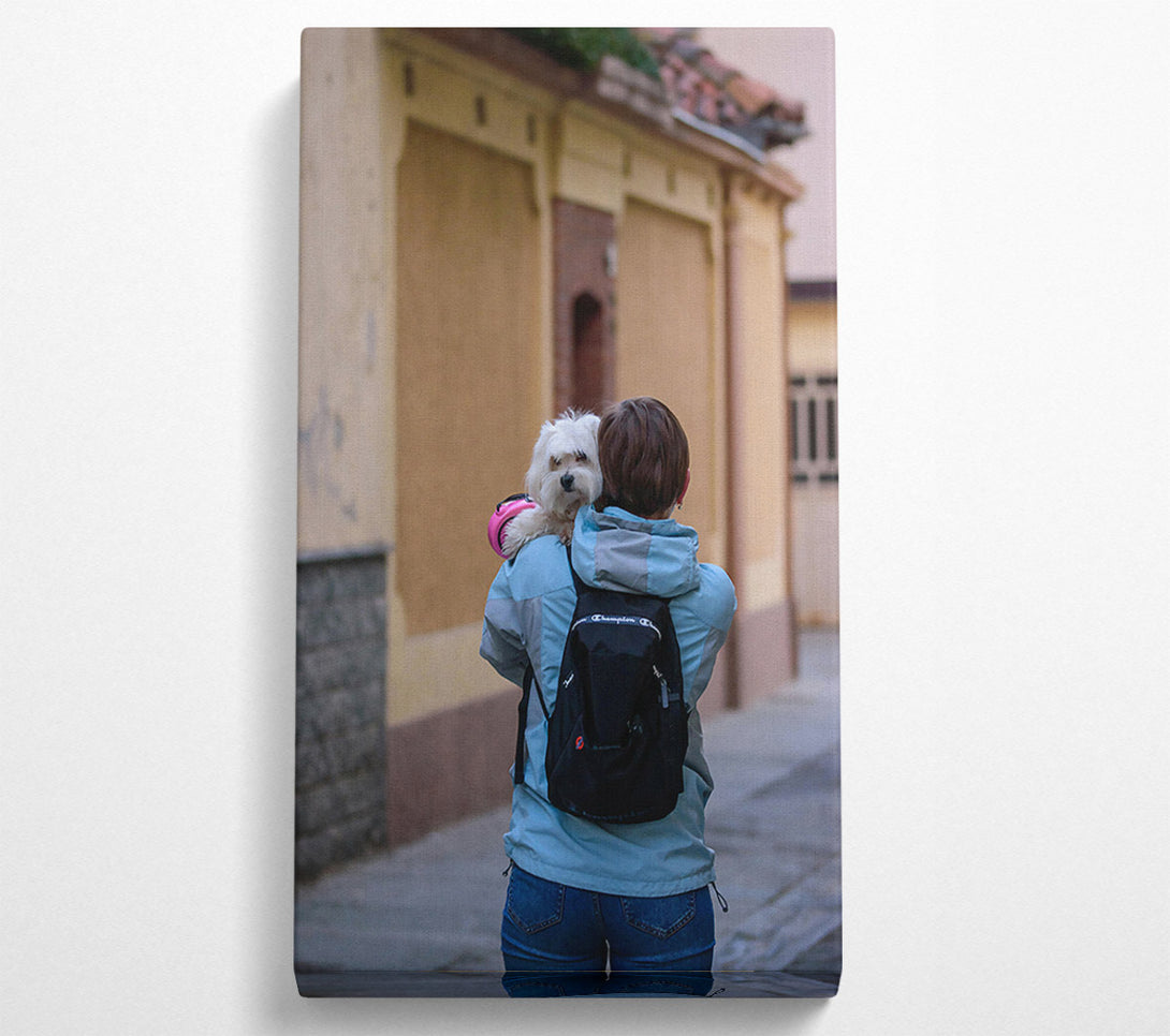  A Canvas Print of Blue Backpack Buddy Canvas Print