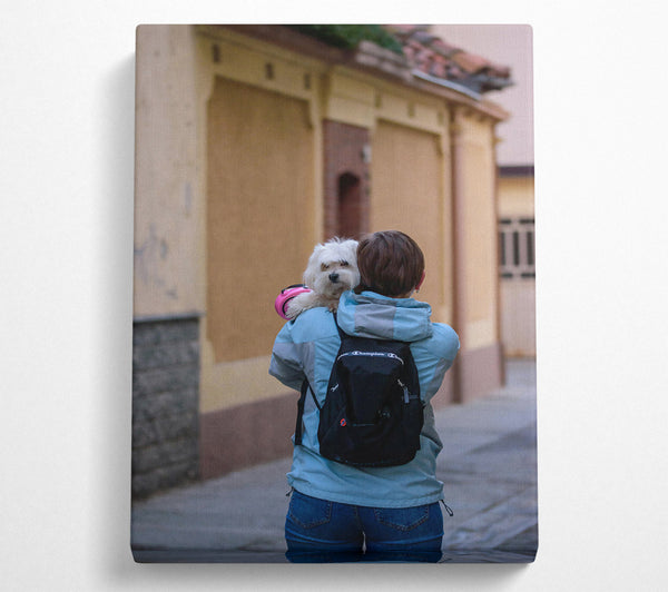  A Canvas Print of Blue Backpack Buddy Canvas Print