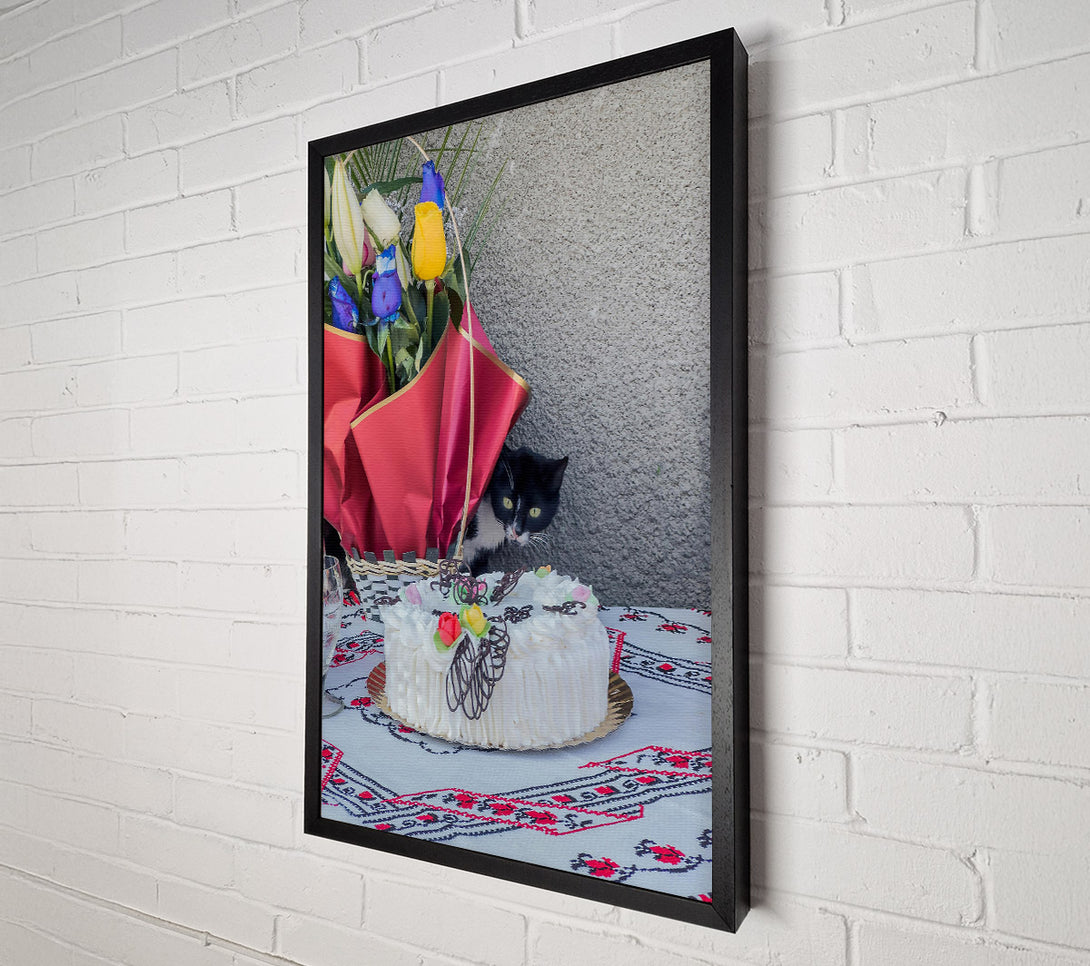  A Canvas Print of White Cake Surprise Canvas Print