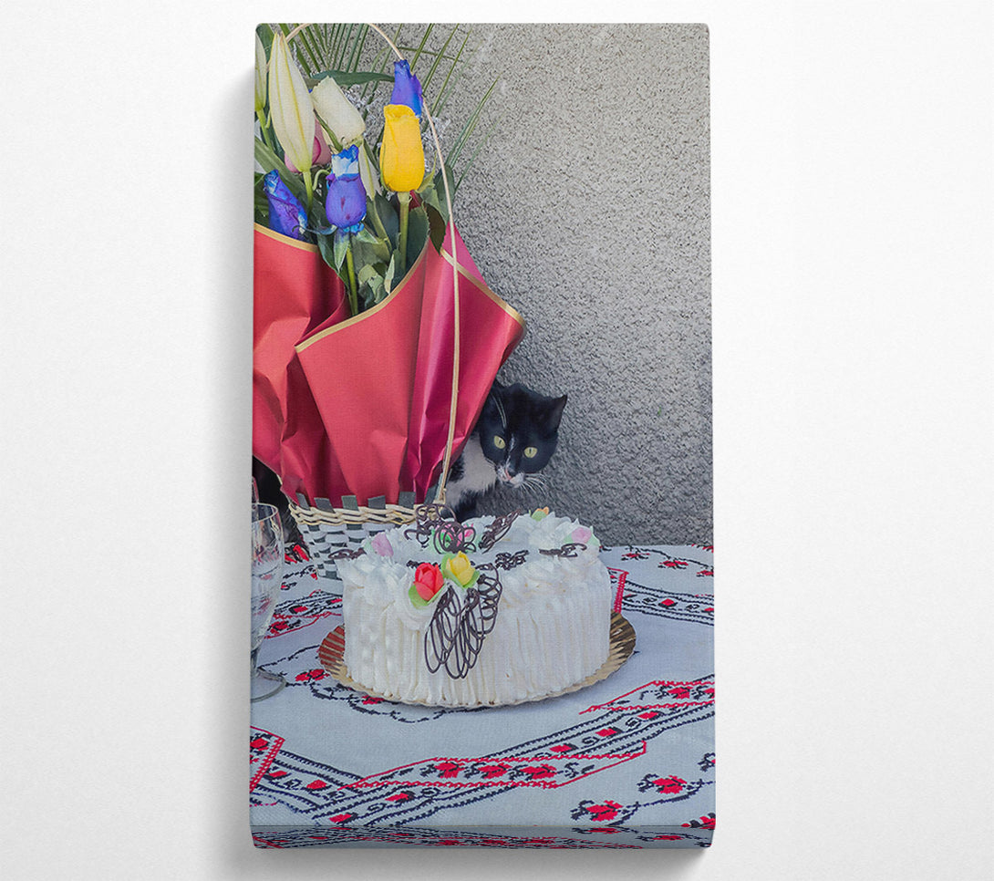  A Canvas Print of White Cake Surprise Canvas Print
