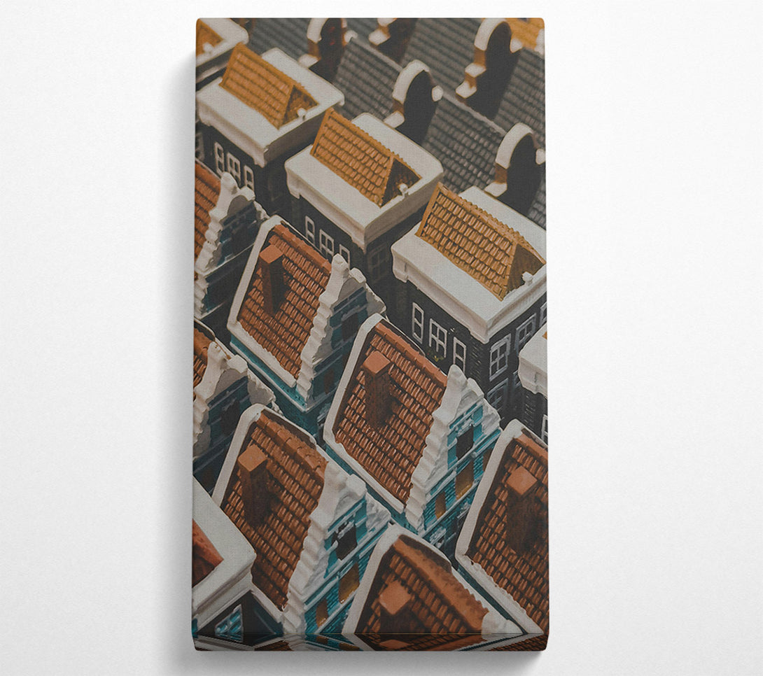 A Canvas Print of Brown Rooftops Village Canvas Print