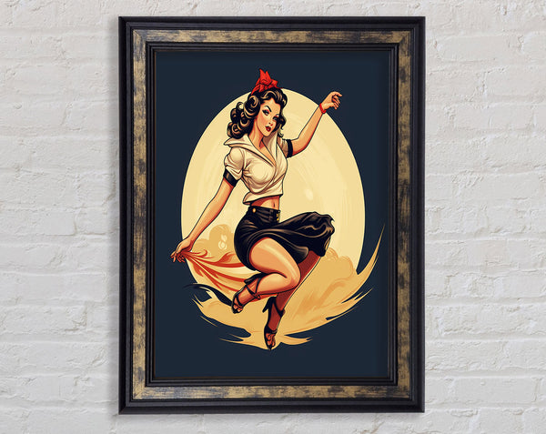 Pin Up Dance Framed Print