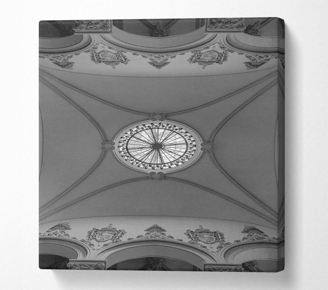  A Canvas Print of White Ceiling Dome Canvas Art