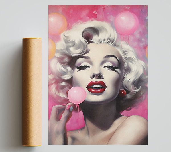 Pink Bubble Monroe Giclee Print