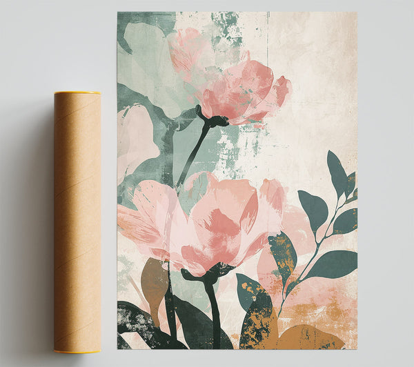 Pink Flower Love Giclee Print