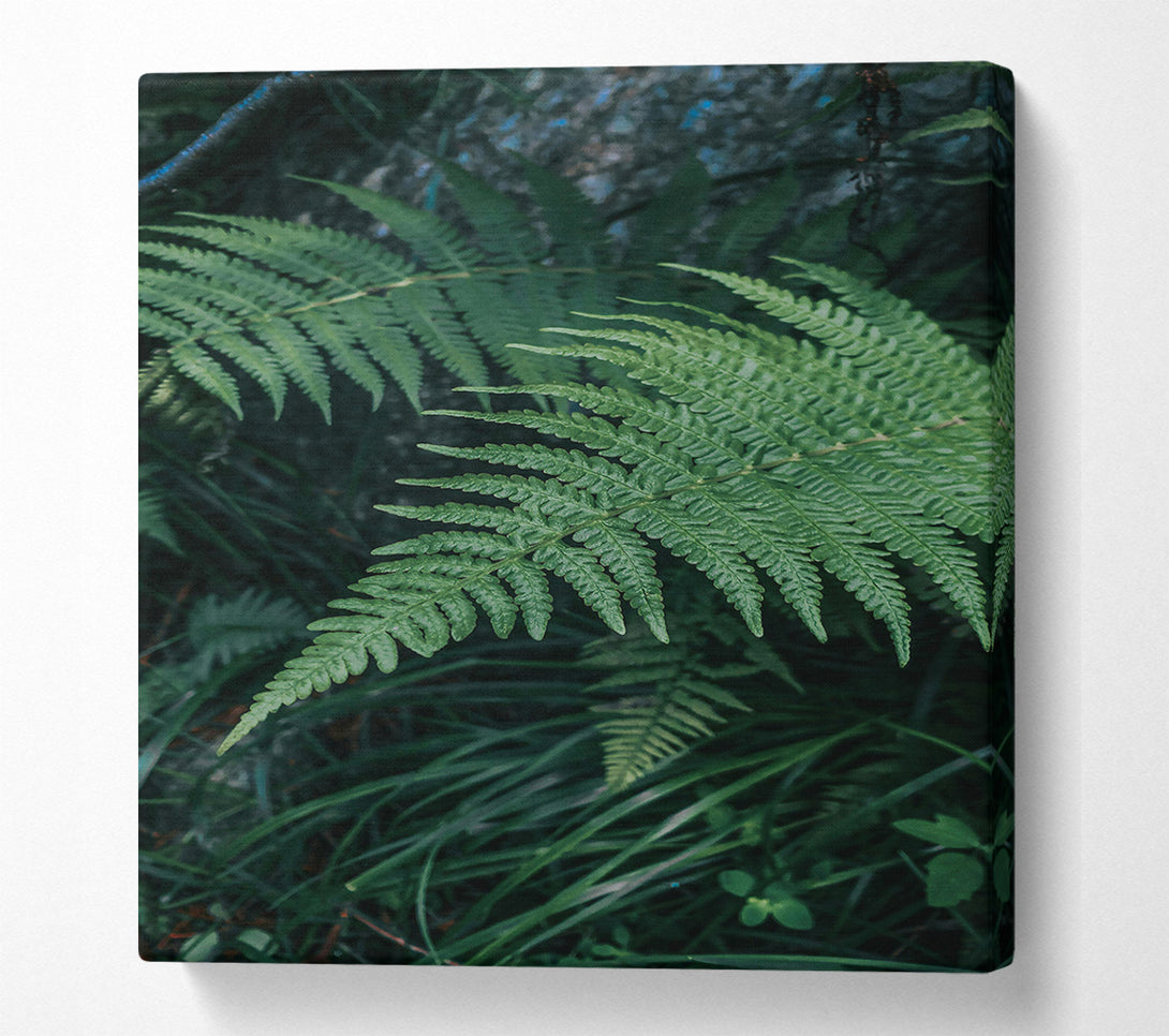 A Canvas Print of Emerald Forest Fronds Canvas Wall Art