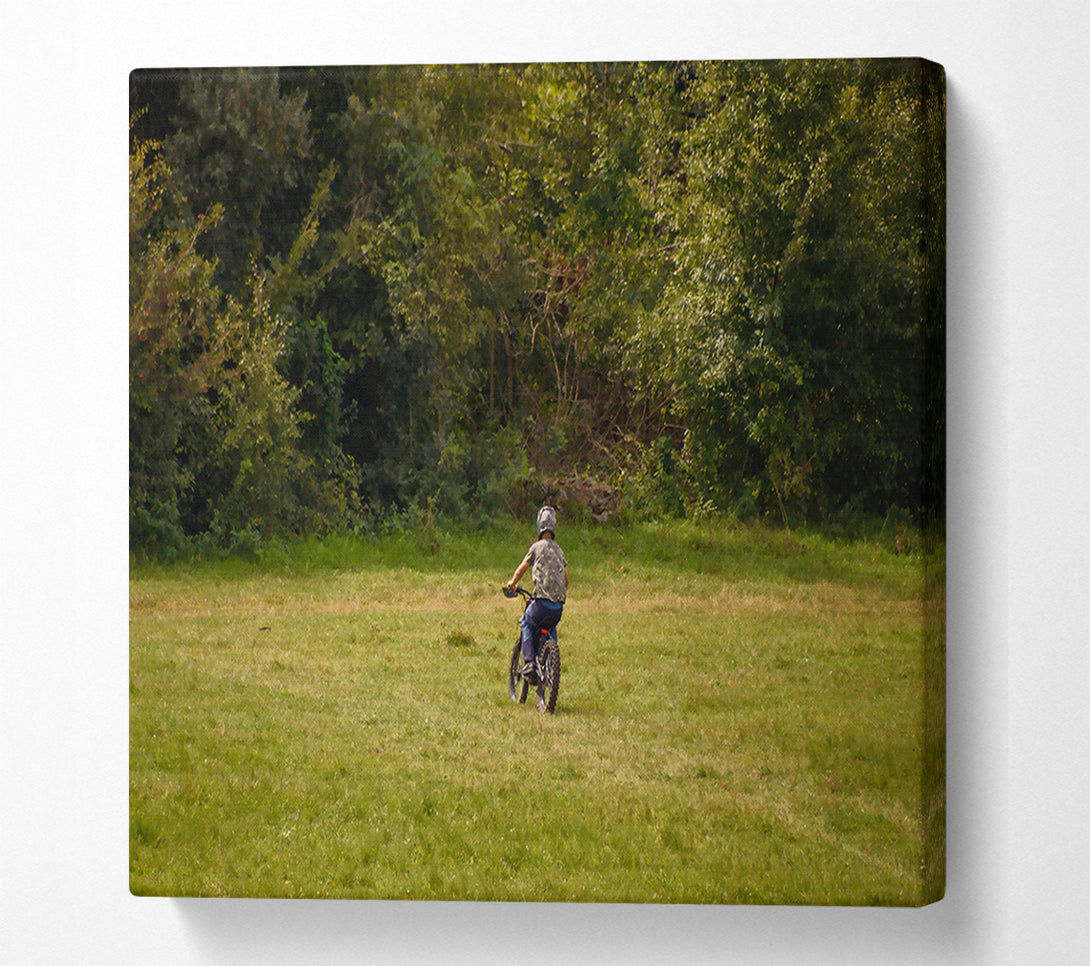  A Canvas Print of Green Field Ride Canvas Wall Art